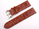 ACCESSORIES & DESIGN EXCLUSIVE LEATHER STRAPS Ref. 1254 SS 23/22 brown Alligator Leather Racing Style