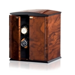 WATCH WINDERS Elma motion Corona 4 BURLwood solid doors cabinet for 4 automatic watches