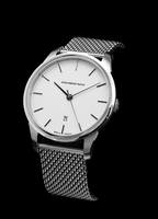 SCHAUMBURG WATCH Purist 1 Classic Gents Automatic w. silver hands & indexes, Milano mesh bracelet