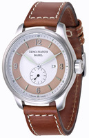 ZENO-WATCH BASEL Oversized (OS) retro Ref. 8595-6-i2-6  brown-on-white (limited edition)