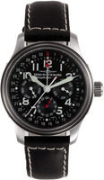 ZENO-WATCH BASEL NC Pilot Ref. 9590-a1 new classic pilot gents black - GMT Full Calendar
