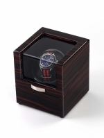 WATCH WINDERS Rothenschild RS-1219-EB for a single watch, black piano lacquer, 4 rotation programs, mains & battery operation