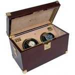 WATCH WINDERS Rapport London Est. 1898 W272 - Captain's Duo - polished mahogany, beige interior