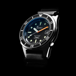 SQUALE PROFESSIONAL 50 ATM 1521-026/A  blasted black dial - black rubber strap
