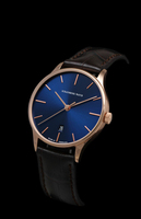 SCHAUMBURG WATCH Classoco 18K No. 01 - solid 18K rose gold (750) automatic w. blue dial