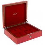 WATCH BOXES Rapport London Est. 1898 L421 HERITAGE RED 8 - Collector Box Finest Red Wood & Suede for 8 timepieces