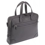 ACCESSORIES & DESIGN BRIEFCASES D222 MEN'S GRAINED LEATHER BRIEFCASE by RAPPORT LONDON - GREY