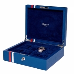 WATCH BOXES Rapport London Est. 1898 DJ20 - GREENWICH EIGHT WATCH BOX - HAND CRAFTED IN BLUE LEATHER