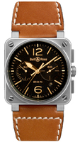 BELL & ROSS INSTRUMENTS BR 03-94 Golden Heritage REF. BR0394-ST-G-HE/SCA Chronograph Automatic Steel Brown