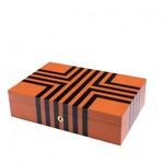 WATCH BOXES Rapport London Est. 1898 L442 LABYRINTH ORANGE FINISHED SOLID WOOD COLLECTOR BOX FOR 10 TIMEPIECES