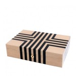 WATCH BOXES Rapport London Est. 1898 L443 LABYRINTH NEUTRAL FINISH SOLID WOOD COLLECTOR BOX FOR 10 TIMEPIECES