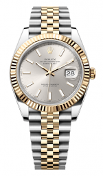 ROLEX DATEJUST REF. 126333-0002 YELLOW ROLESOR OYSTER BRACELET SILVER DIAL SELF-WINDING CAL. 3235