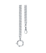 ACCESSORIES & DESIGN POCKET WATCH CHAINS Panzerkette solid 18 g Sterling (925) Silver 25cm chain - perfect for Zeno-Watch Basel silver models