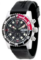 ZENO-WATCH BASEL Airplane Diver Chronograph Numbers 20 ATM Black-Red Ref. 6349TVDD-3-a1-7 self-winding cal. Valjoux 7750