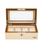 WATCH BOXES Rapport London Est. 1898 L424 HERITAGE Optic 4 Watch Collector Box High Gloss Beige