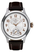 SPORT AVIATION AIRSPEED XLARGE RETRO Ref. 16061.3552 (3557, 3536) bicolor-rose-leather / silver (black)-arabic-relief