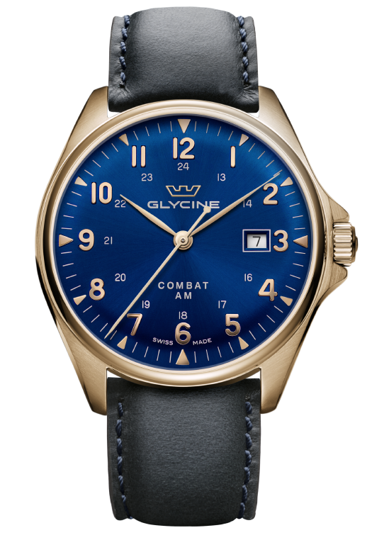 GLYCINE COMBAT 6 CLASSIC BRONZE BLUE REF. GL0285 SELF WINDING CAL