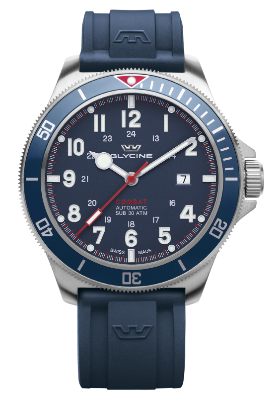 GLYCINE COMBAT SUB 46 REF. GL0275 BLUE DIVER 30ATM SELF WINDING