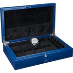 WATCH BOXES Beco Technic Blue watch collector's box for 8 watches and jewelry, black velvet Ref. 309309