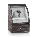 WATCH WINDERS Designhütte 70005-37 Basel 1 for one automatic watch, dark oak fine wood veneer, off-white interior