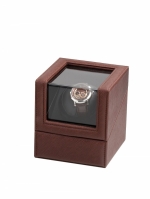 WATCH WINDERS Rothenschild RS-2113-1DBR for one automatic watch, brown leatherette, black interior