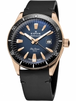 EDOX SKYDIVER DATE AUTOMATIC LIMITED EDITION (600) REF. 80126-BRN-BUIDR 30ATM BRONZE BLUE