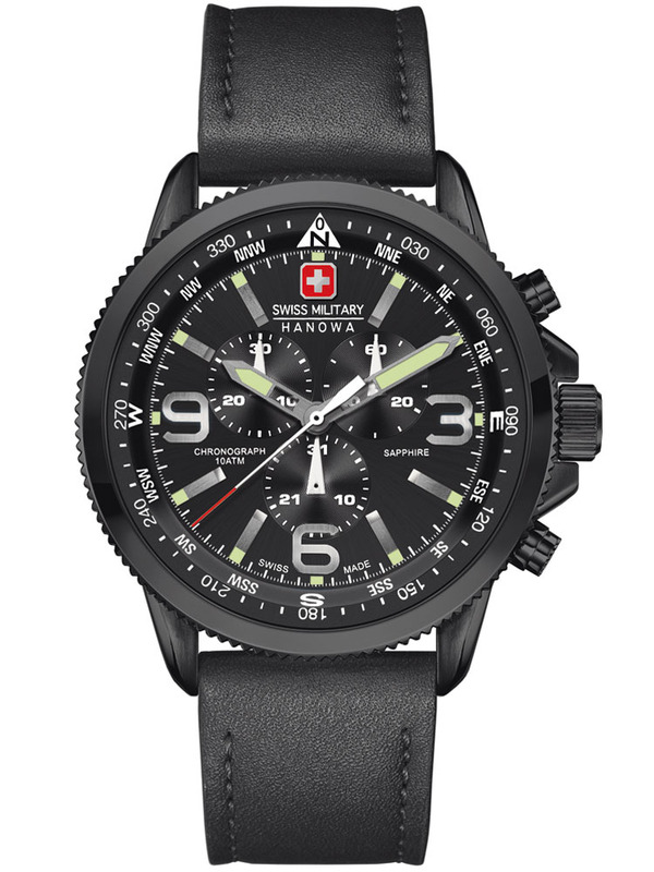 SWISS MILITARY (HANOWA) ARROW 06-4224.13.007 QUARTZ CHRONOGRAPH IP ...