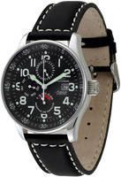 ZENO-WATCH BASEL X-Large Pilot Ref. P555-a1 Power Reserve, Dual Time, Day Date, Decor. Mvt - Cal. SOPROD 9055 (2892)