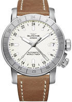 GLYCINE AIRMAN 46 Ref. GL0058 GMT automatic steel white, 3 time zones