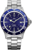 GLYCINE COMBAT SUB 42 Ref. GL0077 automatic, blue dial & bezel, steel bracelet 20ATM