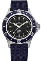 GLYCINE COMBAT SUB 42 Ref. GL0094 automatic, black dial & blue bezel, blue hi-tech strap 20ATM