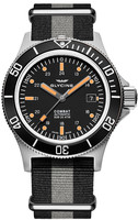 GLYCINE COMBAT SUB 42 Ref. GL0083 automatic, black dial & bezel, black & grey hi-tech strap 20ATM