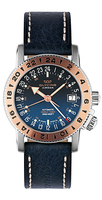 GLYCINE AIRMAN 18 Royal Ref. 3866.38. LB8 bicolor: steel + 18K 5N red gold ring