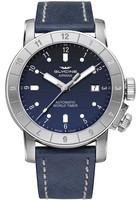 GLYCINE AIRMAN 42 DOUBLE TWELVE AUTOMATIC WORLD TIMER Ref. GL0062 steel blue