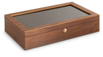 WATCH BOXES Beco Technic Watch collector box for 10 watches, walnut, mat, with window - ref. 309368