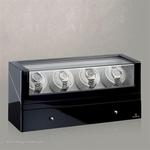 WATCH WINDERS Designhütte Watch Winder San Diego 4 BK/WH  Ref. 70005-55 (rotates 4, stores 6 watches)