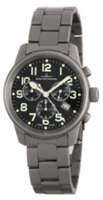 ZENO-WATCH BASEL Classic Titanium Pilot Chronograph Date Ref. 7530Q-a1M Ronda 5030 Quartz movement